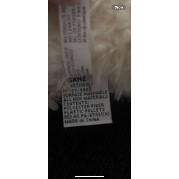 Ganz Cream White Curly Plush Dog 12in. - Picture 13 of 14